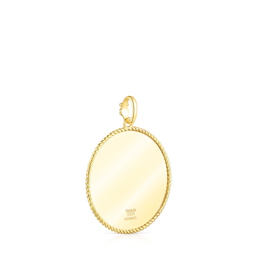 TOUS Large Silver Vermeil Minne Pendant