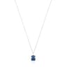 Silver New Color Necklace with Quartz with Dumortierite