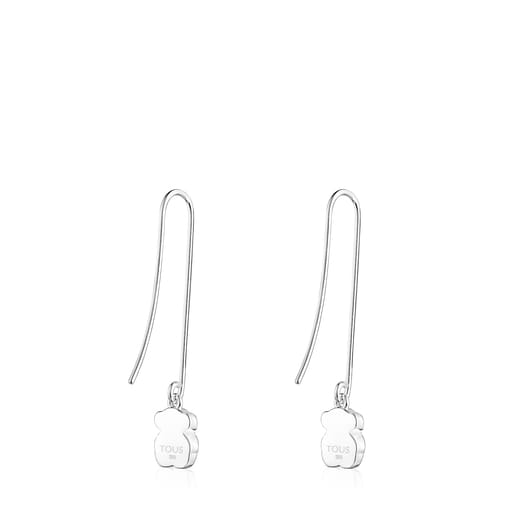 TOUS Long Silver and Amethyst Icon Color Earrings | Plaza Del Caribe