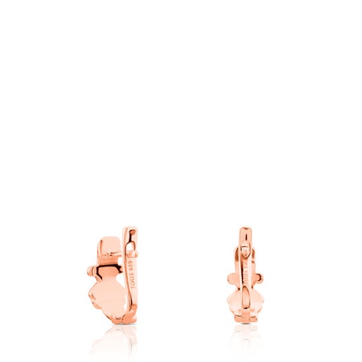 Ohrringe Gen aus rosa Vermeil-Silber