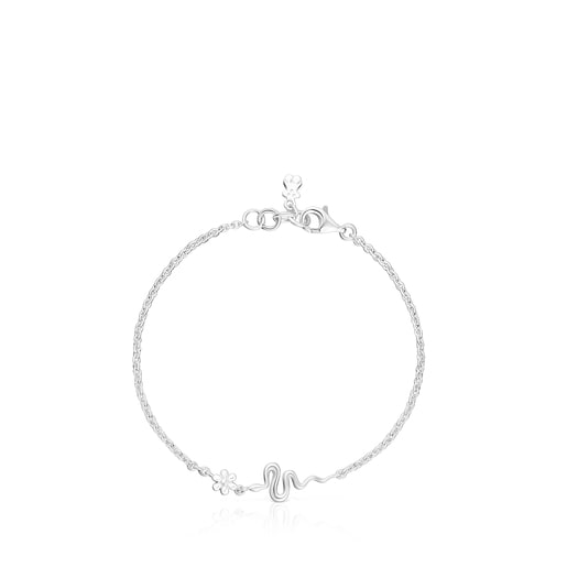 Armband Fragile Nature aus Silber mit Schlange