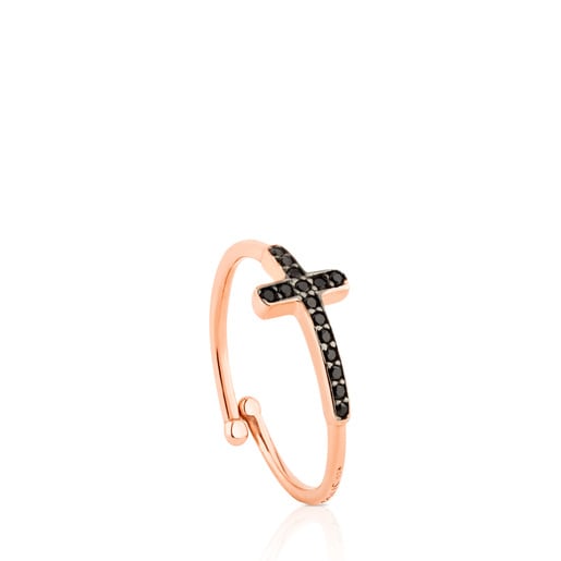 Anillo Motif de Plata Vermeil rosa Tous TOUS