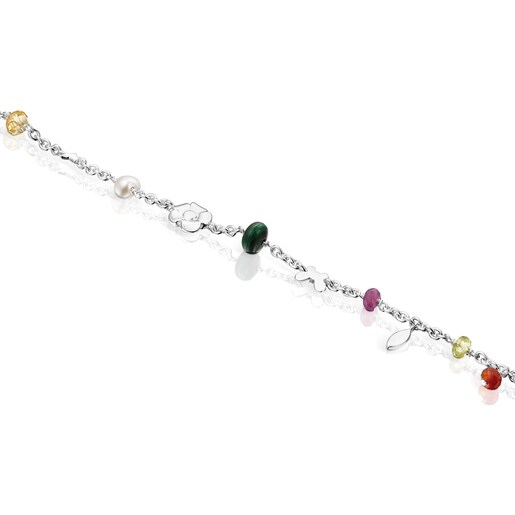 צמיד Fragile Nature עשוי כסף בשילוב אבני חן