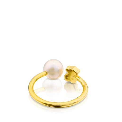 Gold Sweet Dolls Ring with Pearl
