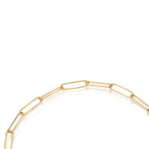 Collar clips - charms con baño de oro 18 kt sobre plata, plata dark silver y gemas TOUS Good Vibes