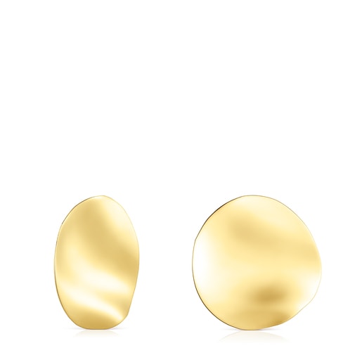 Small Silver Vermeil Nenufar petal Earrings | TOUS