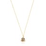 Silver Vermeil and smokey Quartz Sweet Dolls Color Necklace