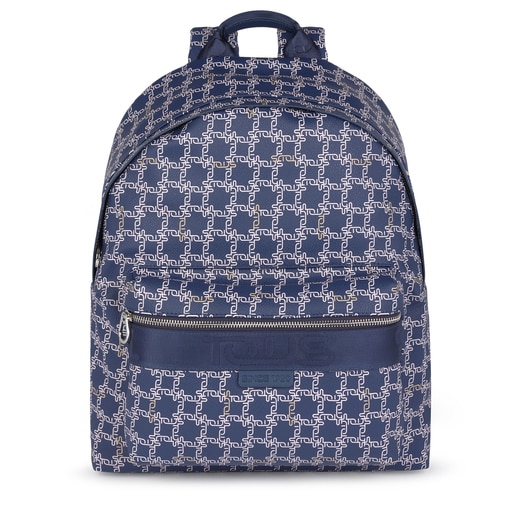 Medium navy Tous Logogram backpack