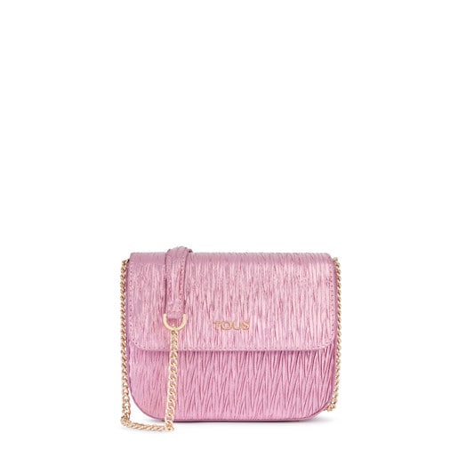 Small pink-effect Rene Crossbody bag