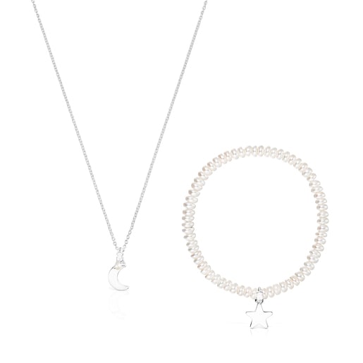Tous Nocturne - Zestaw srebrnej biżuterii z perłami