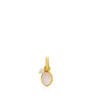 Tiny - Prívesok Tous zo žltého striebra Vermeil s ružovým kremeňom a perlou