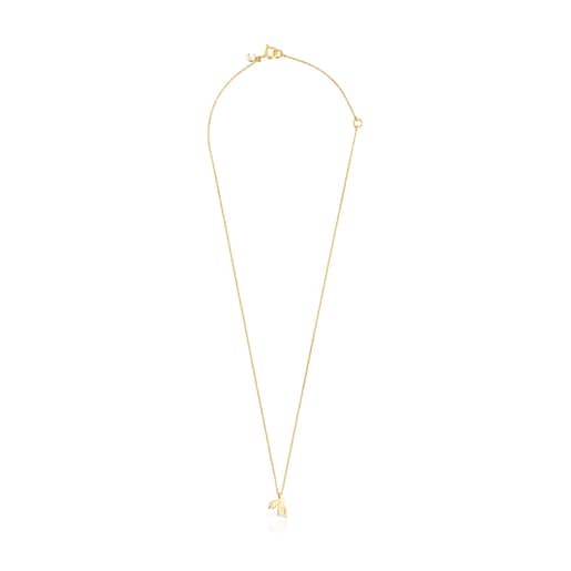 Collar tucán con baño de oro 18 kt sobre plata Save