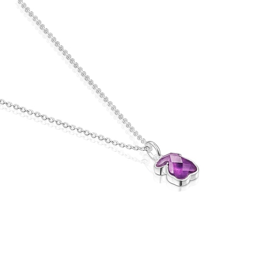 Halskette Icon Color aus Silber mit Amethyst