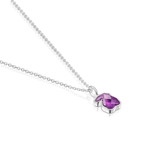 TOUS Silver and Amethyst Icon Color Necklace | Westland Mall