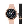 Reloj smartwatch activity Rond Touch de acero IP rosado con correa de silicona intercambiable