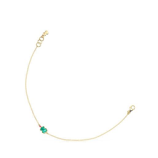 Gold TOUS Color Bracelet with Amazonite and Ruby | TOUS
