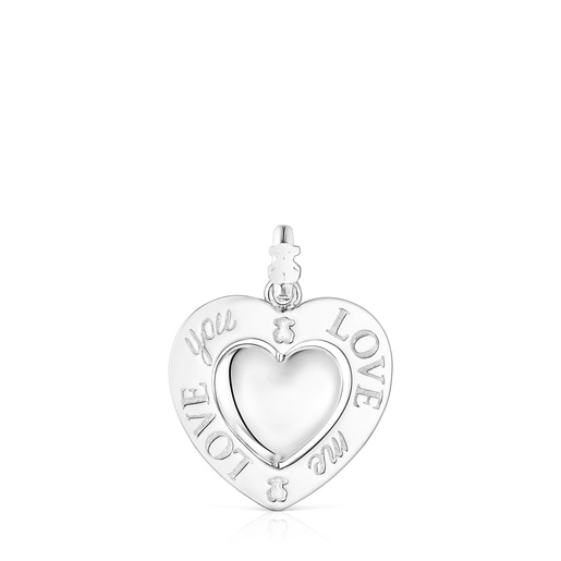 Pendentif cœur rotatif San Valentín en Argent