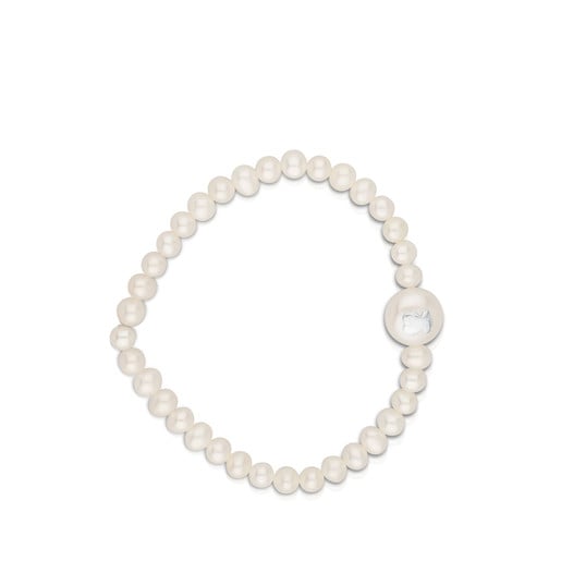 Silver TOUS Sweet Dolls Bracelet with pearls