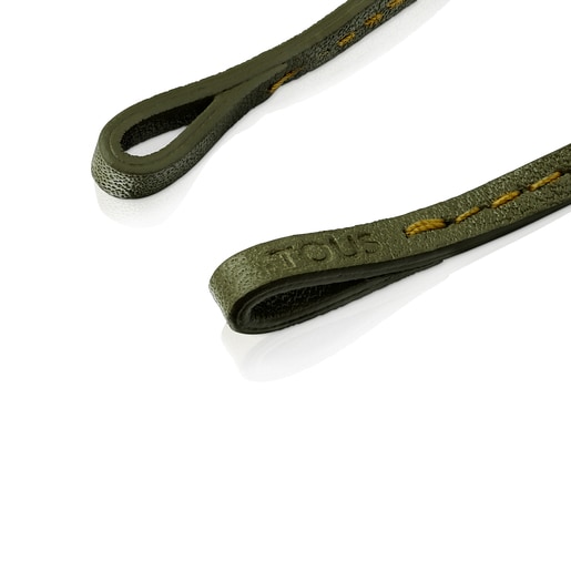 Set: браслет и чокер Hold из зеленой кожи