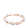 Gold TOUS Pearls Bracelet with multicolor baroque pearls and Bear motif