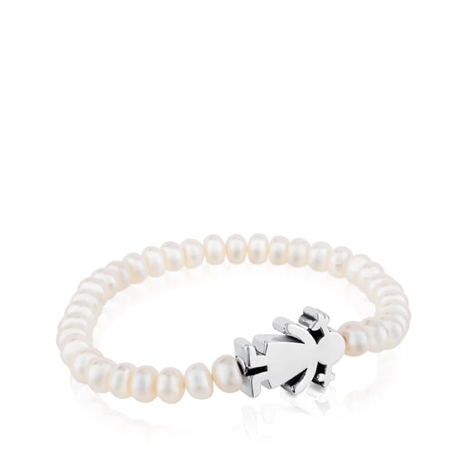 Pearl Sweet Dolls girl Bracelet with Silver | TOUS