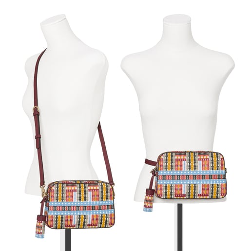 Bandolera-riñonera Alicya multi-burdeos