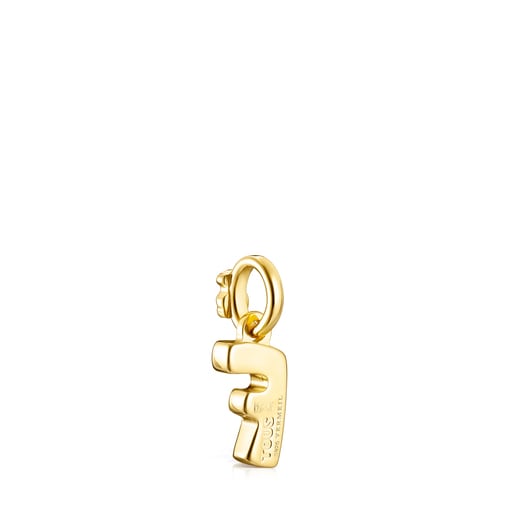 Wisiorek ze złota vermeil z literą F z kolekcji Alphabet