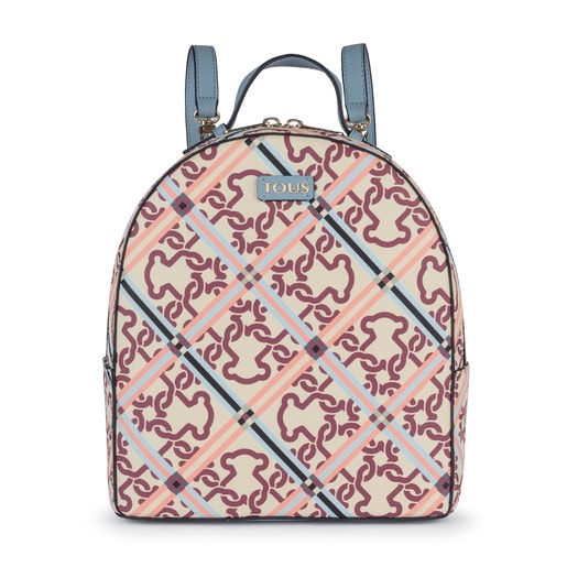 Small beige-blue Mossaic Frames Backpack