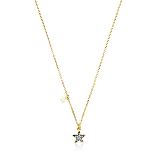 Silver Vermeil Nocturne Necklace with Diamond star | TOUS