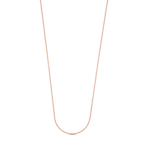 Łańcuszek Tous Chain z różowego srebra Vermeil 65 cm