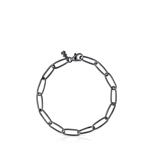 Pulsera TOUS Chain oval de Plata Dark Silver