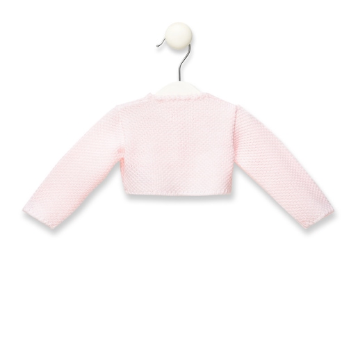 Orbed knitted jacket in Pink