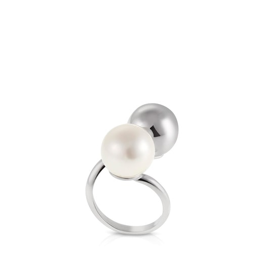 Silver Audrey Ring with Pearl