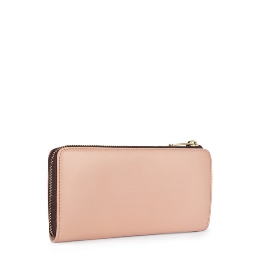 Medium pink Leather Liz Wallet