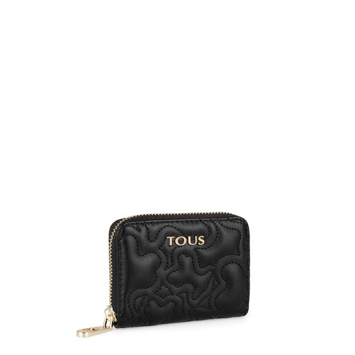Medium black colored Kaos Capitone Change purse