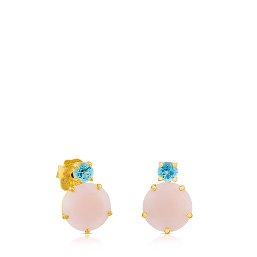 Ivette Earrings in Gold with Opal and Topaz