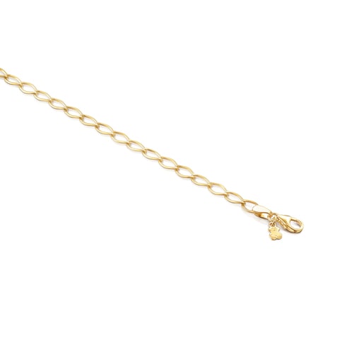 Tobillera TOUS Chain rombo con baño de oro 18 kt sobre plata