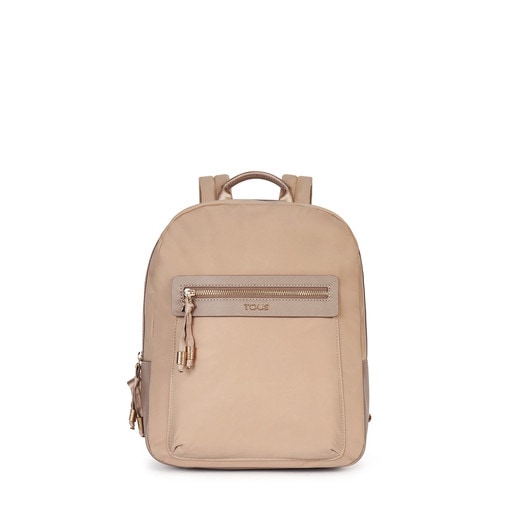 Taupe colored Canvas Brunock Chain Backpack 