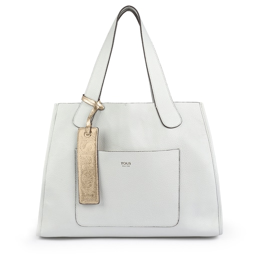 Large white Leather Leissa Tote bag