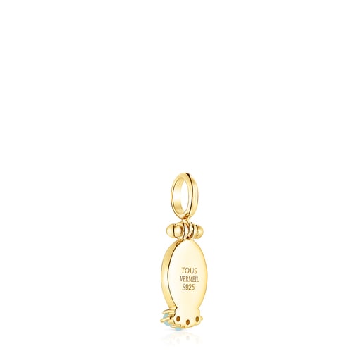 Silver Vermeil Fragile Nature Pendant with Gemstones TOUS