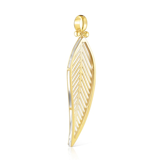 Silver Vermeil Fragile Nature leaf Pendant