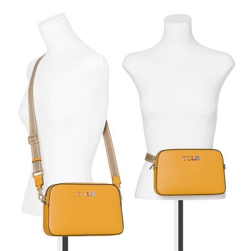 Mustard-taupe New Essence crossbody-belt bag