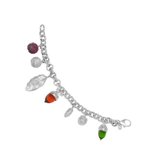 Silver Autumn Bracelet with Murano Crystal