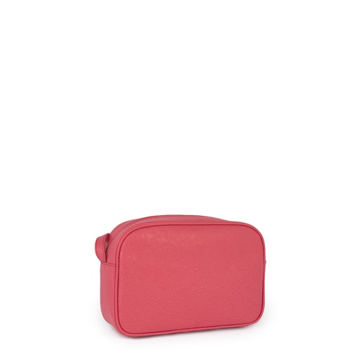 Small fuchsia leather Sira crossbody bag