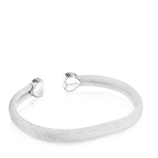 Steel and Silver Mesh heart Bracelet | TOUS