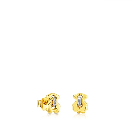 Gold Cruise Earrings with Diamonds 