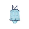 Fato de banho de menina de alças Exagon Azul Celeste