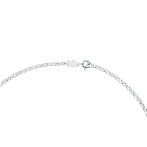 Collaret mitjà de plata amb anelles, 40 cm Chain