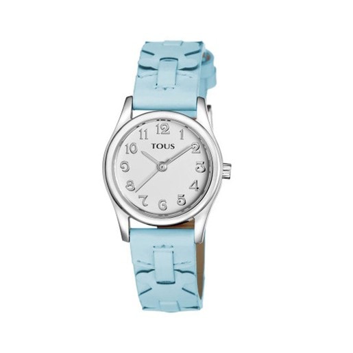 Steel Cruise Watch with pink Leather strap