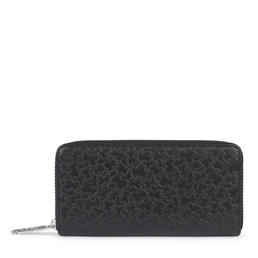 Medium black leather Sira wallet TOUS